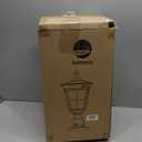 Kemeco ST4311AQ LED Cast Aluminum Solar Post Light Fixture with 3-Inch Fitter Base for Outdoor Garden Post Pole Mount (Black, Lamp)