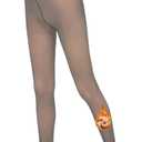 Fleece Lined Tights Women Leggings Thermal Pantyhose Fake Translucent Tights Opaque High Waisted Winter Warm Tight, Brown