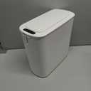 TIPGO Automatic Motion Sensor Bathroom Trash Can with Lid, 2.6 Gallon Touchless Trash Bin, Smart Garbage Can Plastic Slim Wastebasket for Bedroom, Office, Dorm (White)
