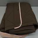 Dokotoo Women's Winter Casual Quilted Jackets Long Sleeve Button Down Puffer Jacket Padded Outerwear Coats (Large, Coffee)