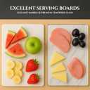 2-Piece Set Marble Cutting Board & Tempered Glass Cutting Board Cover, Non-Toxic Marble Serving Tray Slab, Scratch Resistant & Protects Countertops, Multifunctional & Safe