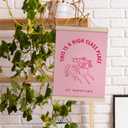 HRQKO Pink Cowgirl Western High Class Place Poster Hanger Frame, Cowgirl Wall Decor, Preppy Room Wall Art with Wooden Frames, Trendy Wall Hanging Poster Decor for Dorm Teen Girls Room, 12x16 Inch