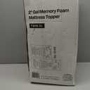 Linenspa Memory Foam Mattress Topper - 2 Inch Gel Infused Memory Foam - Plush Feel - Cooling and Pressure Relieving - CertiPUR Certified - Dorm Room Essentials - Twin XL Size