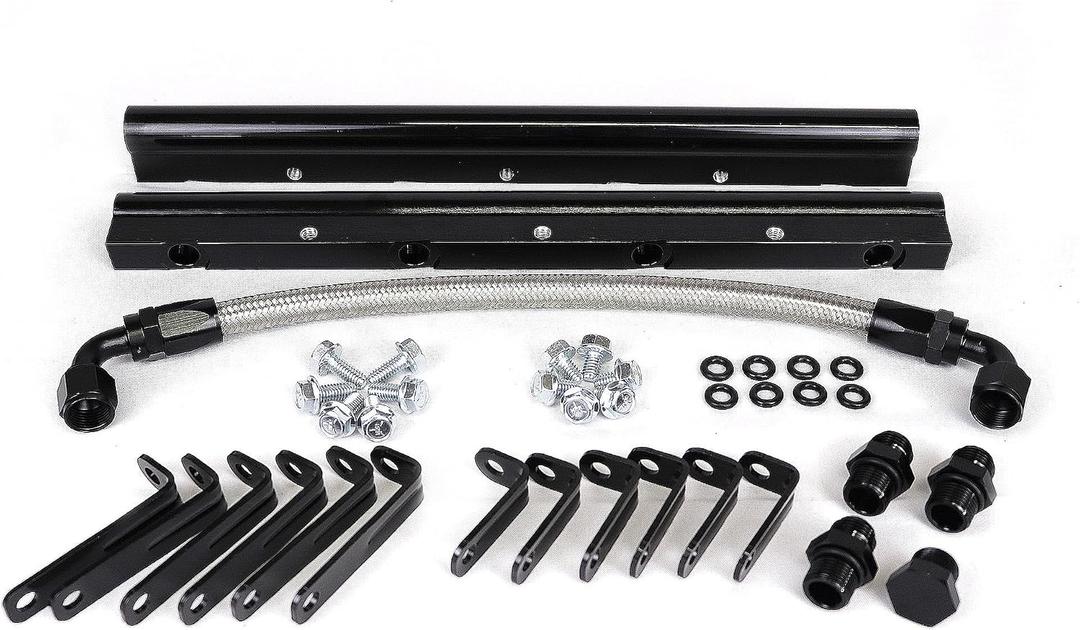 534-218/219 Fuel Rail Kit EFI 8AN LS Compatible with GM Gen III or IV LS1 LS3 L92 only fit for 300-136 300-137 intake manifold V8 Engines