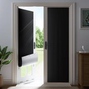 ZELMINE 24" W x 72" L 100% Portable Blackout Curtains, Total Darkness NoDrill Black Out Window Cover,Temporary Blackout Shades with Hook & Loop Tape, for Bedroom, Nursery, Dorm, Travel (Black)