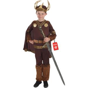fun shack Boys Viking Costume, Viking Costume Kids, Book Characters Costumes for Kids, Storybook Characters Costumes (Medium, Brown)