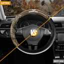 Mossy Oak Camo Steering Wheel Cover, Durable Grip Car Steering Cover, Universal Fit 14.5"15.5" - Made with Premium Beige PVC Leather and Cotton Fabric, Anti-Slip - Official Licensed Product
