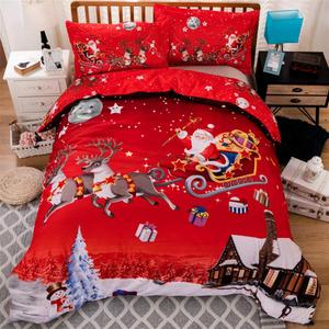 Christmas Duvet Cover, Bedding Set with Santa Claus Pattern HD Printed, Comforter Cover-Luxury Super Soft Microfiber,King
