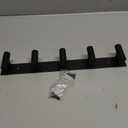 VAEHOLD Black Hat and Coat Wall Mount Rack 5 Hooks for Robes, Bags, Keys, and Towels Bathroom Towel Hanger Organizer (1 Pack)