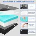 Memory Foam Camping Mattress pad, Comfortable Thick Floor Sleeping Mat for Adults with Waterproof and Non-Slip Bottom, Portable Roll Up Mattress for Sleepover Guest,Cot Mad for Car Camping,Queen:80*60*3", Gray
