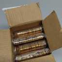 WDF 100 Pack Gold Plastic Spoons Disposable - Durable Heavy Duty 6.9 Inch Gold Spoons, Heat Resistant Modern Disposable Spoons Perfect for Christmas Parties, Wedding, Banquets