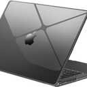 EooCoo Case Compatible with MacBook Pro 14 inch M5 2026 2025-2021 M4 M3 M2 M1 Pro/Max Chip, Crystal Clear Hard Shell, Easy to Install, Sturdy Laptop Protective Cover Case - Crystal Black