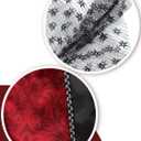 Girls Vampire Costume - Kids Black & Red Gothic Dress with High Collar for Halloween & Dress-Up (S)