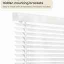 Cordless Light Filtering Mini Blind - 30 Inch Width, 72 Inch Length, 1" Slat Size - Pearl White - Cordless GII Morningstar Horizontal Windows Blinds for Interior by Achim Home Decor