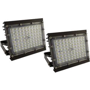 PROZONE 50W 12V DC 24V AC LED Flood Light LAMP of Warm White Floodlights Security Outdoor Waterproof IP66 Ultra Bright 3000k Color 7000lm Marine Use Yacht,Boat,Ship 2PCS Warm White(Pack of 2)