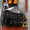 2-in-1 Slot Car Race Track Set with 4 High-Speed Cars, Electric Track, Dual Racing Game with 2 Controllers, Circular Overpass Design Featuring Flash Tracks. Toy Gift for Boys Kids Ages 4-6 6-8 8-12