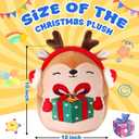 Christmas Stuffed Animals Plush Toys - 10 Inch Soft and Hugging Deer Stuffed Animal Plushes for Kids, Girls & Boys - Ideal 2025 Collectible Toys Holiday Home Decorations