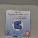 LotFancy Gel Ice Packs, 2pc Reusable Hot Cold Pack for Therapy, Heating Cooling Gel Pad, Pain Relief for Face, Head, TMJ, Wisdom Teeth, Oral Facial Surgery, Sport Injuries, Migraine, Muscle Joint