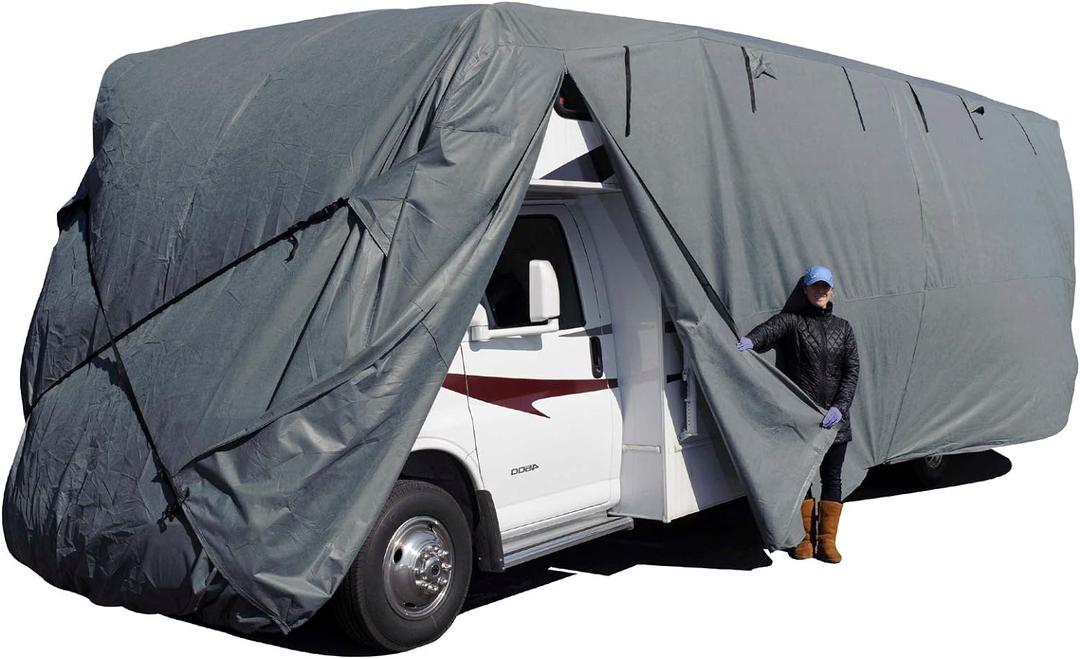 Budge Class C RV Cover Fits Class C RVs up to 36' Long (Gray, Polypropylene), 436" L x 105" W x 108" H (RVRB-35)