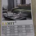 LAMIT Linen Curtains 40 Inch Length 2 Panels, Semi Sheer Light Filtering Panels Back Tab and Rod Pocket Neutral Drapes for Basement/Window/Loft Room, 34 x 40 Inch