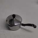 Farberware Classic Stainless Steel 1-Quart Covered Straining Saucepan, Silver