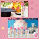 Teenyyou 25 Pcs Graduation Candy Tubes 2026 Graduation Party Favors Candy Boxes Plastic Grad Cap Jars Container with Tassels and Stickers for DIY Grad Table Party Favors (Pink)