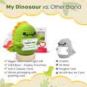 Gossby Handmade Positive Dinosaur Crochet with Message - Gift for Teacher - THANK YOU FOR HELPING ME GROW - Appreciation, Thank You, Christmas, End of Year Gift from Student - Knitted Decor