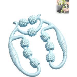 Nine-Wheel Roller for Leg Muscles,Your Ultimate Solution for Relaxation and Recovery,Hamstring Roller (Blue)