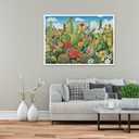 Cactus Landscape Puzzles for Adults 1000 Pieces, Nature Flower Plant Jigsaw Puzzles, Succulent Bird Desert Puzzles