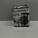 Elite Gourmet 1.7L Dual Wall Cool Touch Electric Tea Kettle, Borosilicate Glass, 304 Stainless Steel Interior, Programmed Digital Touchscreen, Keep Warm, Auto Off & Audible Indicator, Black