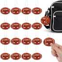 Simgoing 30 Pcs Football Keychain Gift Bulk Mini Plush Ball Prizes Funny Sports Players Team Party Favors Gifts for Group