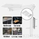 KIMISS Rv Table Base Mount, Removable, Rotatable Adjustable Aluminum Support for Camper, Motorhome, Caravan Space Saving Ideal for RV Furniture