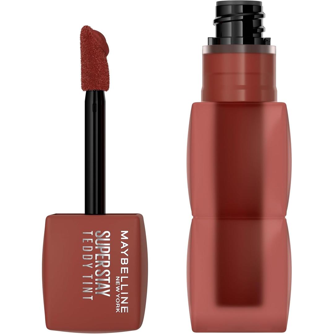 MAYBELLINE Super Stay Teddy Lip Tint, Long Lasting Matte Lipstick for Up To 12HR Wear, Coffee Date