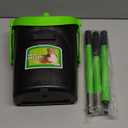 MXF Pooper Scooper Swivel Bin & Rake Kit with 20 Waste Bags, 36.6" Long Handle Adjustable Portable Non-Breakable Dog Pooper Scooper for Large Medium Small Dogs, Poop Scooper for Lawn Yard Dog Kennel (Green)