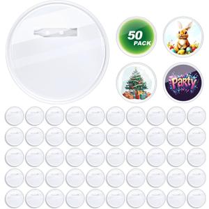 50 Set Acrylic Pin Badges High Transparency DIY Button pin Premium Quality Durable Reusable Custom Buttons Easy Assembly Customizable pins for Backpacks Jackets Hats Gifts and Custom Projects 2.3IN 50 Set Acrylic Pin Badges High Transparency DIY Button pin Premium Quality Durable Reusable Custom Buttons Easy Assembly Customizable pins for Backpacks Jackets Hats Gifts and Custom Projects 2.3IN
