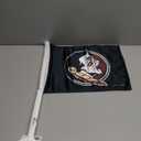 NCAA Rico Industries Florida State Seminoles Black Double Sided Double Sided Car Flag - 16" x 19" - Strong Pole That Hooks onto Car/Truck/Automobile
