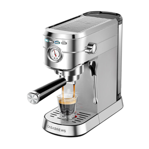 CASABREWS CM5418 Espresso Machine 20 Bar, Compact Espresso Maker with Steam Milk Frother, Stainless Steel Coffee Machine with 34oz Removable Water Tank for Cappuccino, Gift for Women or Men, Silver