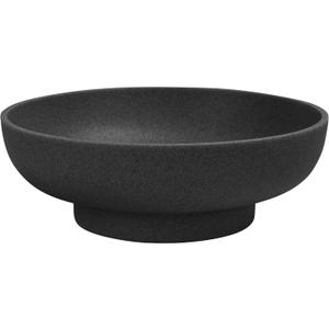 Large Decorative Resin Bowl, Modern Handicraft Bowls for Home Decor, Decorative Fruit Bowl for Kitchen Counter, Stylish Key Bowl for Entry Table, Artificial Stone Black