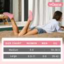 Muezna 6 Pairs Pilates Grip Socks for Women, Non Slip Yoga Socks with Grips, Grippy Socks for Barre, and Hospital (Medium, 6 Pairs-black/Beige/Pink/Green/Purple/Grey)