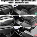 Center Console Armrest Cover Designed for Tesla Model 3 Highland 2024-2027/Model Y Juniper 2025-2027 Refresh,Center Console Accessories for Model 3/Y Interior Accessories 2026 White
