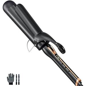 Curling Iron 2 Inch, 2 inch Curling Irons Ceramic Barrel with Argan Oil Infused, Large Barrel Curling Iron for Long Hair, 14 Heat Settings