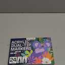 ARTISTRO 24 Acrylic Paint Markers for Rock, Fabric, Wood, Glass, Craft, Decoration - Dual-Tip Paint Pens - Stocking Stuffers, Christmas Gift Idea for Teens, Grandkids, Kids - Art Supplies