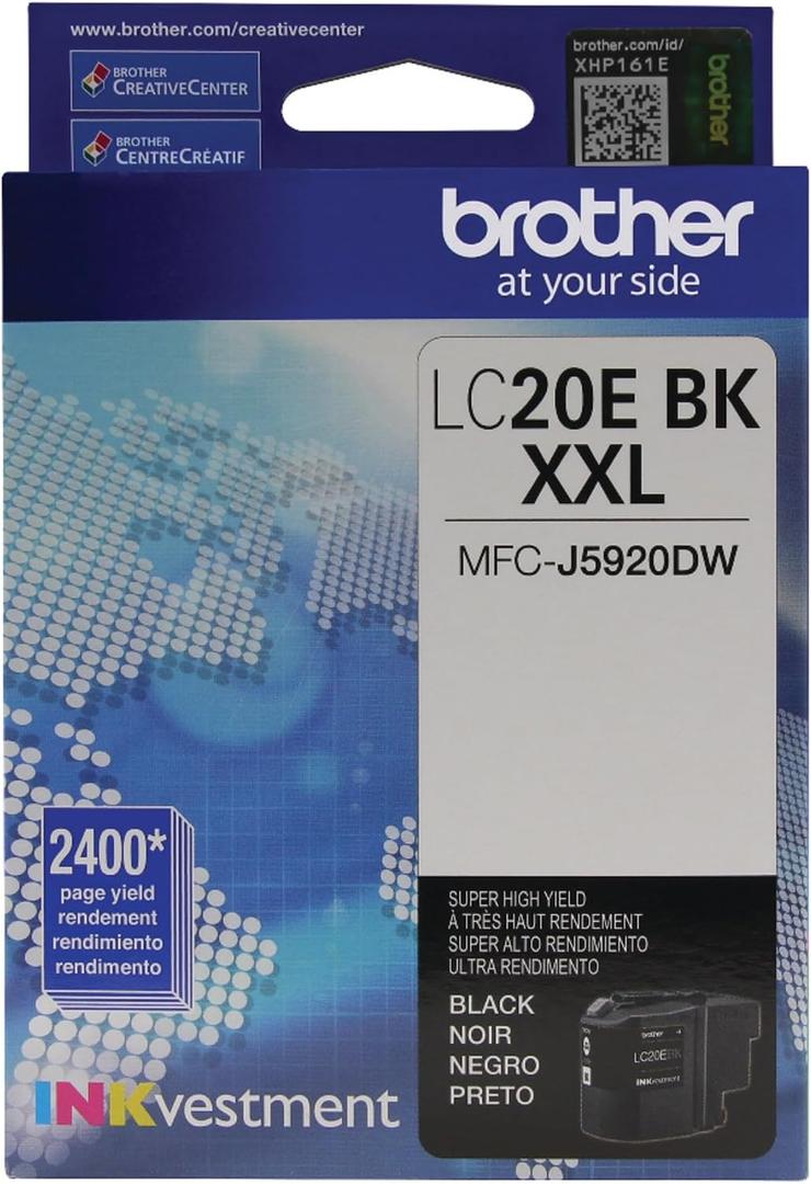 Brother LC20EBK Super High Yield Black Ink Cartridge