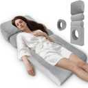 HOMCA BBL Bed After Surgery for Sleeping, Ergonomic BBL Pillow After Surgery with Hole, High Density Foam Brazilian Butt Lift Recovery Pillow with Removable Cover, BBL Recovery Must Haves(67x22x6.3in)