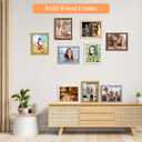 8x10 Wood Frames Set Brown, Natural Wooden 10x8in Picture Frames, Modern Golden 8 x 10inch Gallery Photo Pic Frame with HD Plexiglass, Horizontal Vertical Wall Mounting Tabletop Display 1Pcs