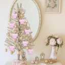 12 Pcs Pink Bow Ornament for Christmas Tree 3D Coquette Bow Hanging Ornaments 2.8 x 3.1 Inches Pink Glitter Hanging Decorations with Rope for Xmas Tree Coquette Bachelorette Party Decor