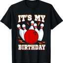 It's My Birthday Bowling Theme Party T-Shirt, S
