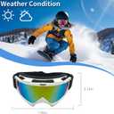 2 Pack Motorcycle Dirt Bike Goggles for Men Women, MX UTV Racing Riding Windproof Dustproof Goggles, Off Road Goggle (Black Frame Colored Lens and White Frame Red Lens)