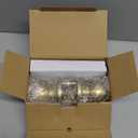 Brushed Gold Flat Ball Door Knob Without Key and Lock, Non-Locking Passage Round Design Doorknob for Hallway/Closet, Satin Brass Finish (1 Pack)