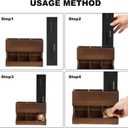 Walnut Wood Pod Dispenser Designed for Nespresso Vertuo Capsules, Freestanding Countertop Pods Rack, Coffee Pods Holder for Home or Office Kitchen Counter, Dispenses 3 Coffee Flavors